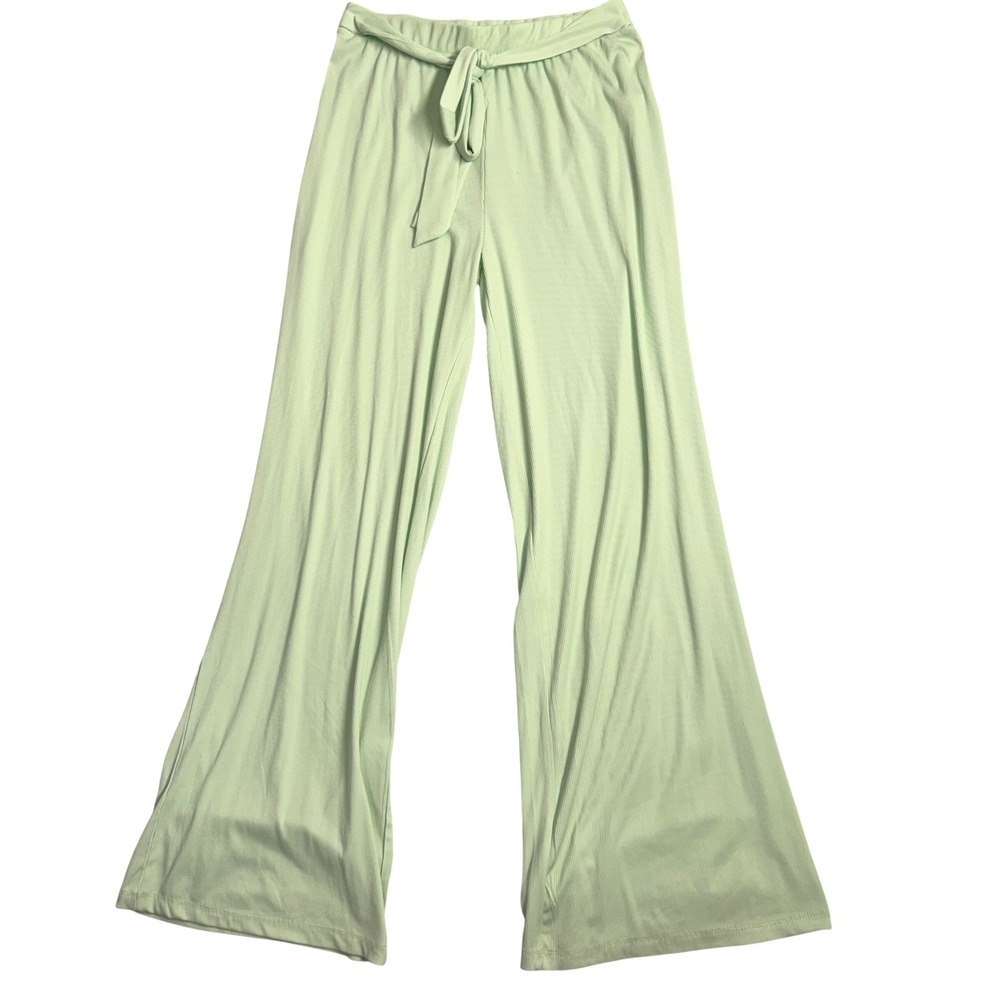 DISCREET NEW YORK CITY Women Light Green Wide Leg‎ Palazzo Pants Size L